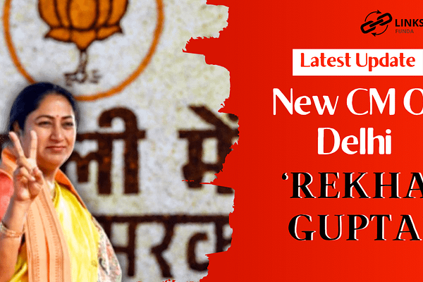 New CM of Delhi, Rekha Gupta, Posing with a victory sign.