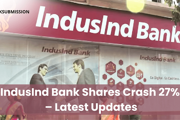 IndusInd Bank branch with written heading.