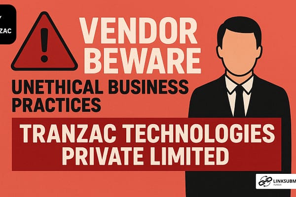 🚨 Vendor Beware: Our Experience with Tranzac Technologies Private Limited tranzac